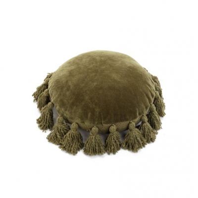 Coussin Rond Vert Olive